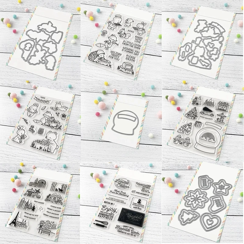 

Clear Stamps+Die Cuts For Card Making DIY Scrapbook Decorations Metal Cutting Dies Stencils New 2019 Embossed Crafts Cards