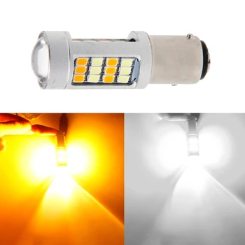 

1157 BAY15D Super Bright White/Amber Switchback 2835 42 LED Light Turn Signal parking lights() front turn signal lights