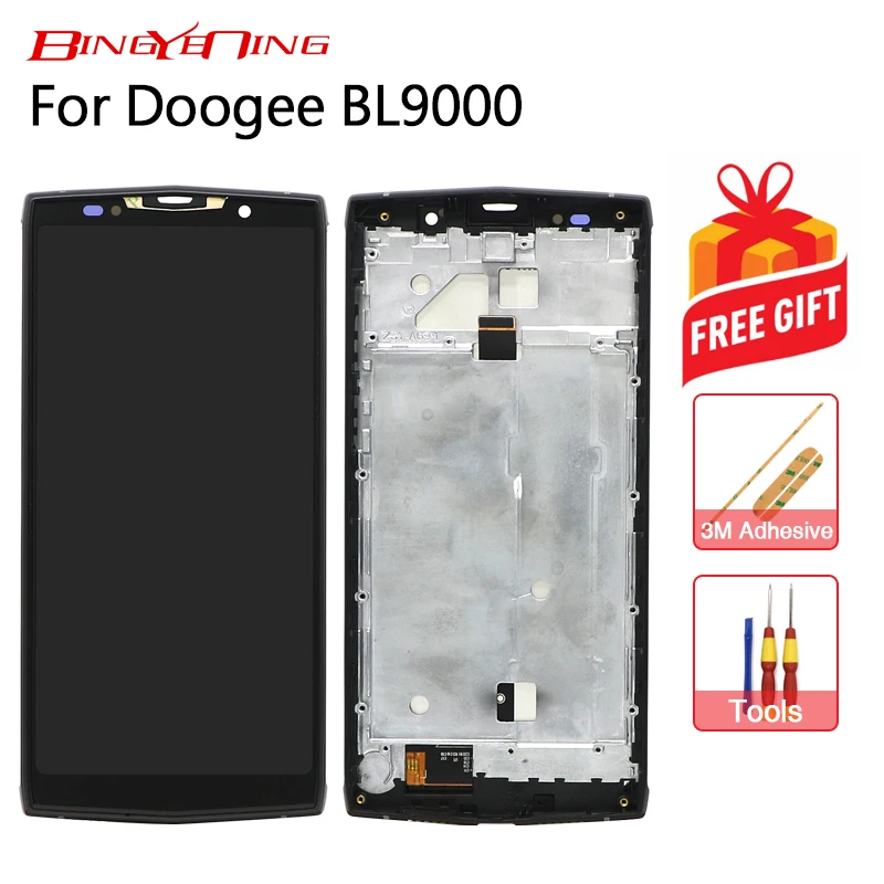 

BingYeNing New Original For Doogee BL9000 Touch Screen+Frame LCD Display Assembly Replacement