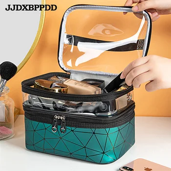 

JJDXBPPDD Toiletry Bag Waterproof Men Hanging Makeup Bag TPU Travel Organizer Cosmetic Bag for Women Necessaries Make Up Bag