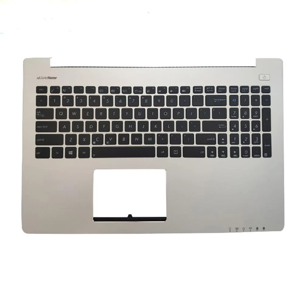 English kb Клавиатура для ноутбука ASUS V500CA s500ca-cj051h s500-la на английском и американском языках 0KNB0-6128US00 9Z. N9DSU. 101 черный кб+ серебристая Крышка для рук - Цвет: English kb