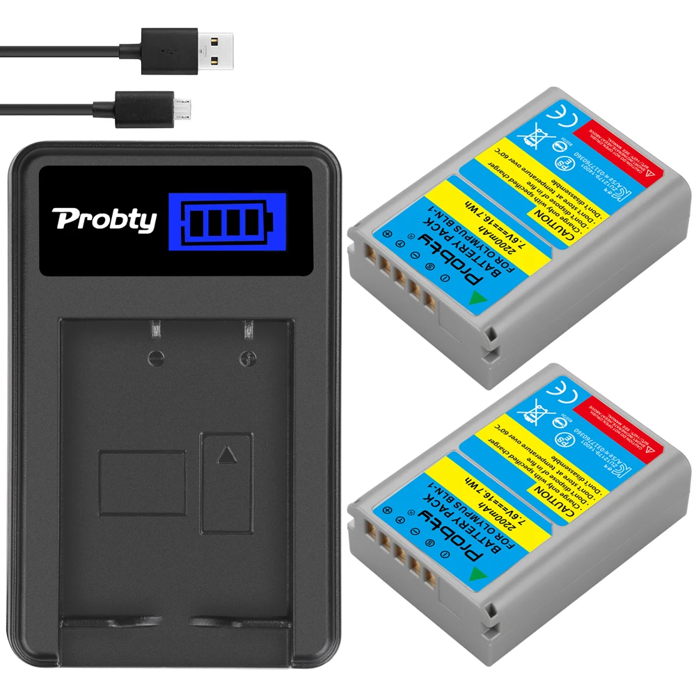 Bln Psbln1 Ps-bln1 ps Bln-1 Bateria de Reposição Mais Lcd Usb Carregador de Canal Único para Olympus E-m5 Om-d e Alta Qualidade 2200mah Bln1 - Image 3