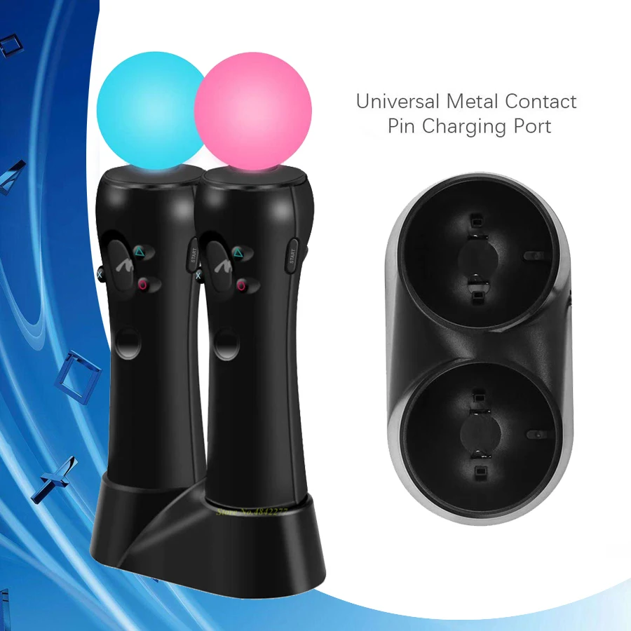 

PS4 PS VR Move Dual Controller Mini USB Charger Stand Charging Dock for Sony Playstation 4 Play Station 4 PS 4 PSVR Move Gamepad