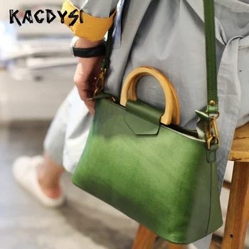 

Handmade Genuine Leather Womens Shoulder Bag Luxury Vintage Handbag Unique Cowhide Messenger Bag Quality Fashion Girls Body Bags