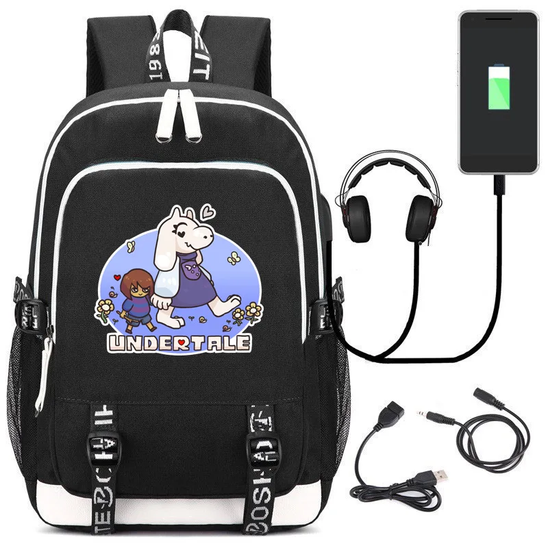 Горячая игра «Undertale» принт мужской рюкзак зарядка через usb ноутбук рюкзак походный рюкзак унисекс нейлоновая сумка для книг женские школьные сумки Rugzak