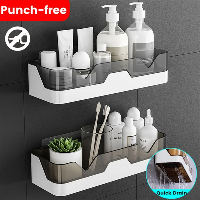 Wall Mounted Bathroom Shelf Floating Shelf Shower Shampoo Hanging