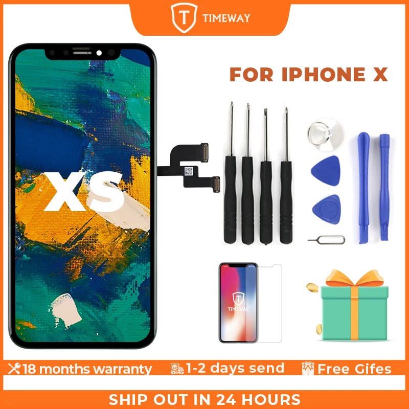 ЖК-дисплей для iPhone X/ XS Оригинальный сенсорный экран с цифровым преобразователем