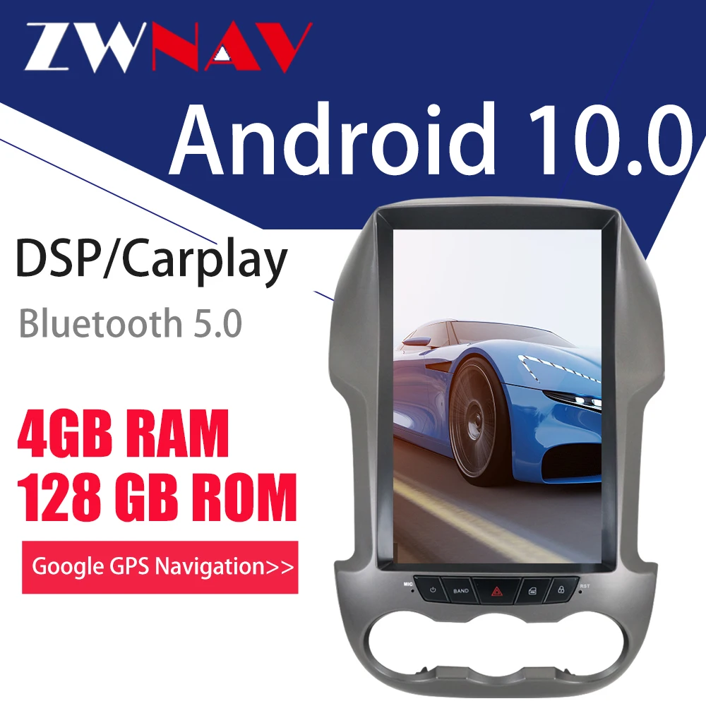 

4G128G Android 10 Tesla Verticl screen Car multimedia Player For Ford Ranger Ford F250 2015+ car GPS Navi audio radio stereo