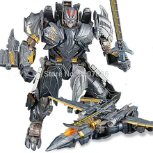 Preto mamba transformação tf 5 filme o último cavaleiro galvatron voyager mp36 avião modelo liga figura de ação robô brinquedos