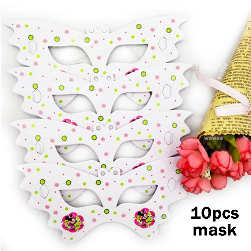 10Eye Mask 10 шт./пакет Минни вечерние поставки питьевые Соломки с мультипликационным принтом на день рождения украшения Baby Shower тема праздничные сувениры детские штаны для мальчиков и девочек - Цвет: 10Eye Mask
