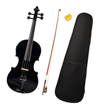 Solidwood 4/4 Размер Скрипка комплект с Чехол с бантом канифоль для начинающих любителей музыки подарок