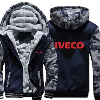 

Iveco Hoodies Winter Camouflage Sleeve Jacket Men Wool Liner Fleece Iveco Men Sweatshirt