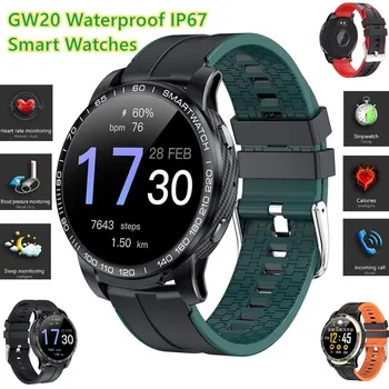 

GW20 210mA 1.28in Screen Smart Bracelet Bluetooth Waterproof IP67 Heart Rate Two-way Call Ultra-clear Sound Sports Smart Watches