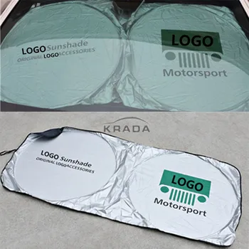 

1PC Universal Front Window Sunshade For Renegade Wrangler JK JL Rubicon Compass Patriot Grand Cherokee UV Sunshield Foldable