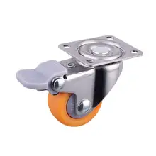 

1 inch Heavy Duty Swivel Castor Wheels Trolley Furniture Caster with Screw Brake Swivel Castor Trolley Ultra Quiet Castor Wheels