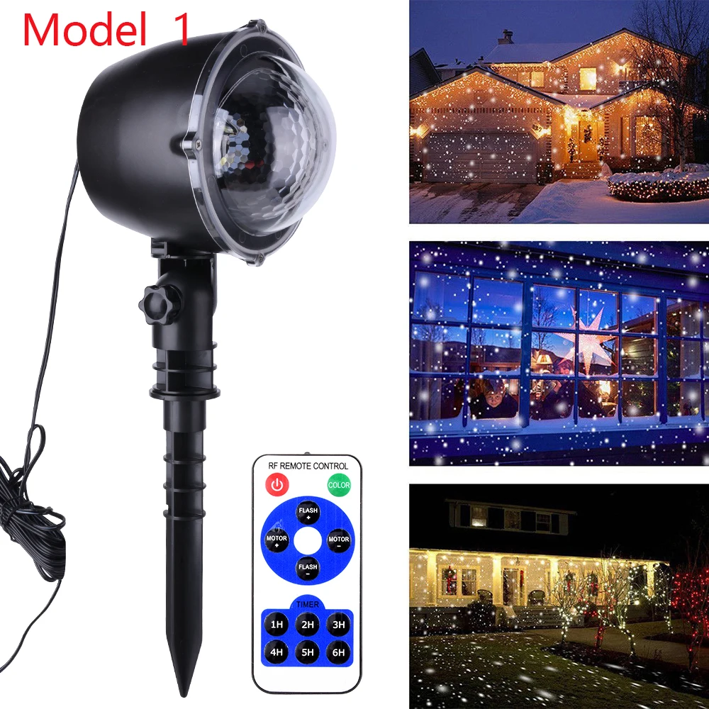 

EU/AU/UK Plug LED Projector Snowing Light Outdoor Garden image Landscape Projector Lamp Christmas Lights Spotlight D30