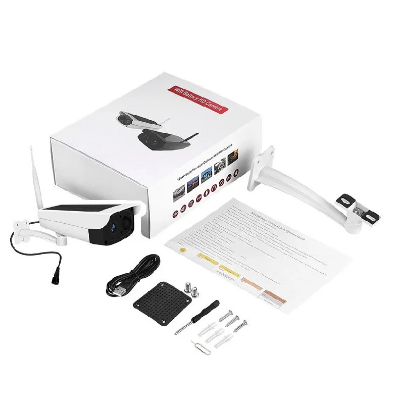 Солнечная WiFi ip камера 1080P HD уличная перезаряжаемая батарея беспроводная