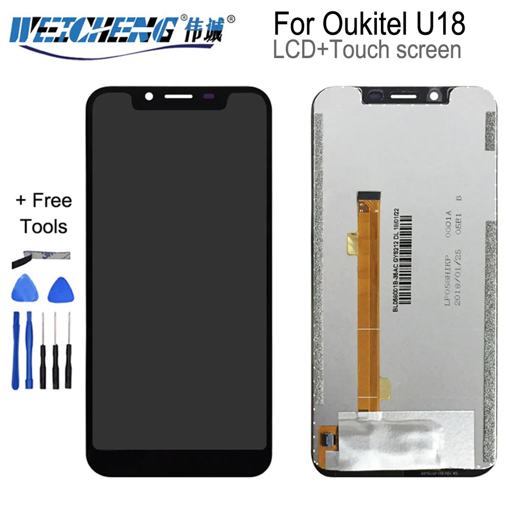 

720*1512 For Oukitel U18 LCD Display and Touch Screen Phone Accessories For Oukitel U18 display With Tools And Adhesive