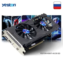 Yeston GeForce GTX 1050Ti GPU 4 ГБ GDDR5 128 бит игровой настольный компьютер ПК Поддержка видеокарт Ti