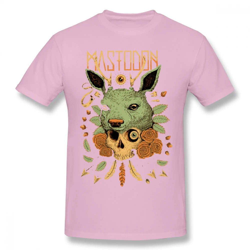Tyburn Mastodon футболка с логотипом MASTODON Cancan 1 футболка Повседневная с принтом Футболка с коротким рукавом негабаритная Мужская 100 хлопковая футболка - Цвет: pink