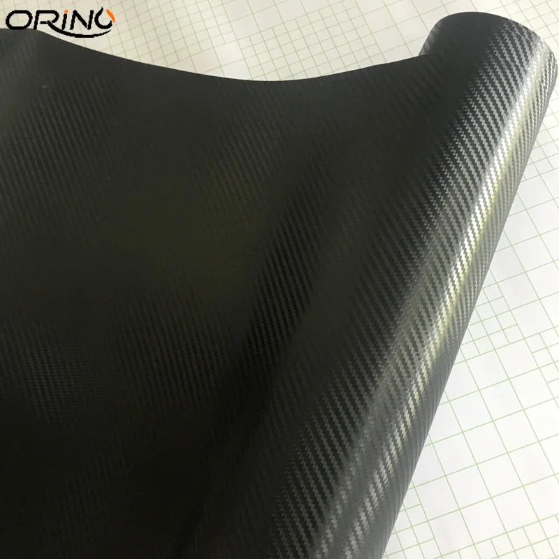Black 3D Carbon Fiber Vinyl Wrap Sticker-2
