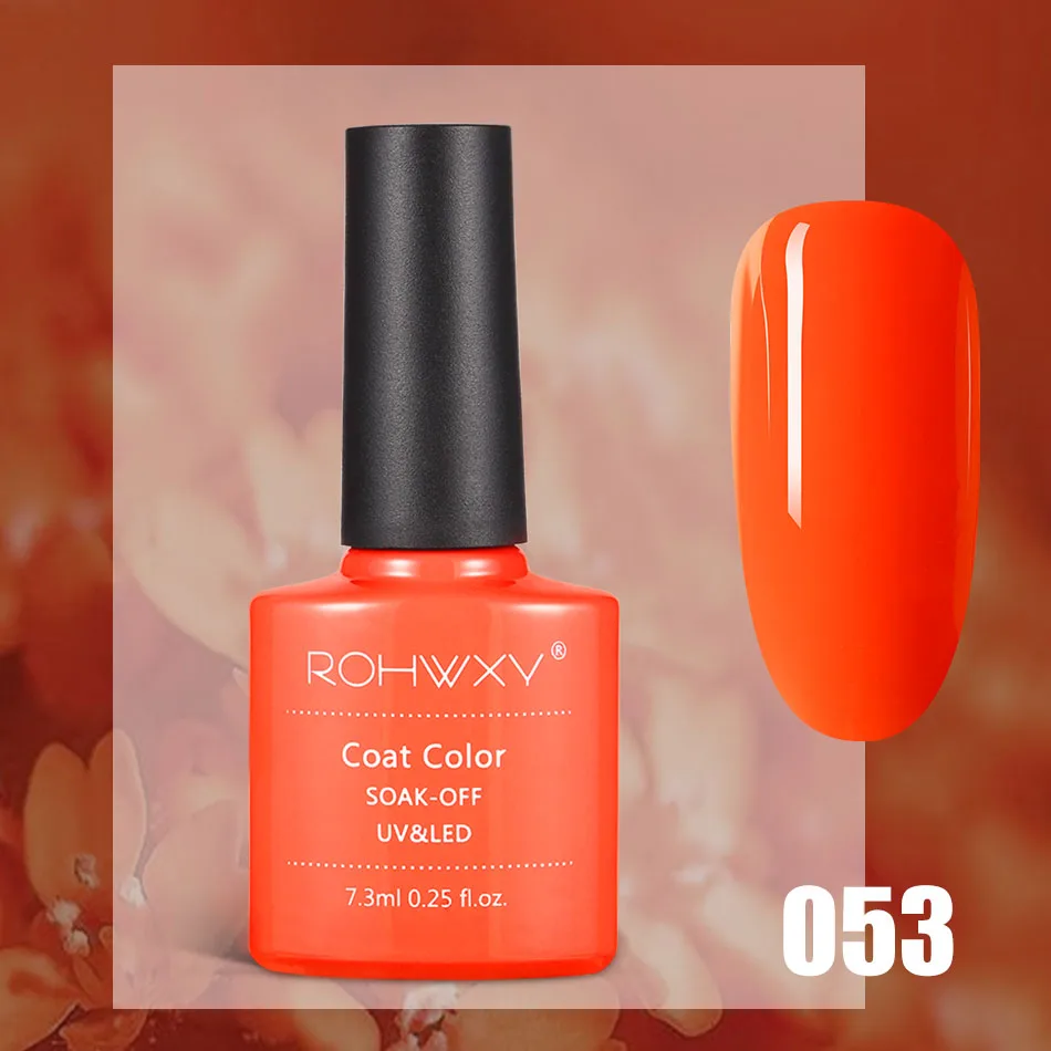 ROHWXY 7,3 мл гель лак УФ Гель-лак для ногтей все для маникюра полуперманентный лак для ногтей долговечный гель-живопись для самостоятельного дизайна - Цвет: 53