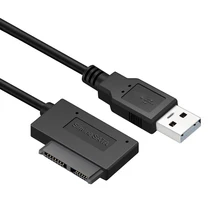6 + 7p usb 2.0 para mini sata ii adaptador conversor cabo notebook linha de acionamento óptico para portátil cd/dvd rom slimline unidade sata2