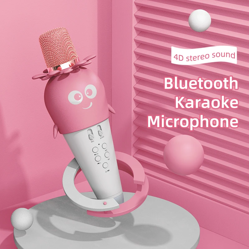 Bluetooth-микрофон ONKAR KTV домашний микрофон Детская музыка TFT SD-карта 7 цветов