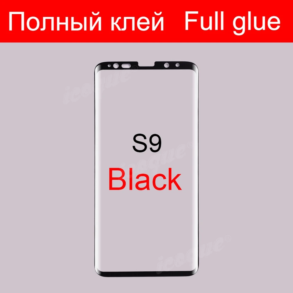 S9 - Black 3D полностью проклеенное закаленное стекло для samsung Galaxy S10 Plus S9 S8 Note 10 Plus Защитная пленка для экрана S10 S9 S8 S10plus Note10 полностью проклеенное стеклянная крышка - Цвет: S9 - Black