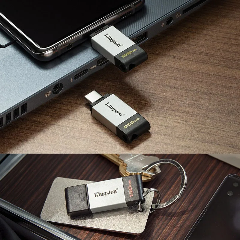 Kingston USB флеш накопитель DT80 DataTrave USB3.2 Type C OTG 32 Гб 64 128 ГБ 256 3 2 GEN 1 Pen Drive|USB