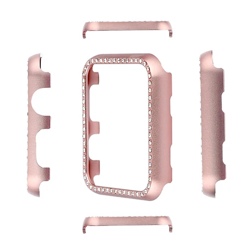 Чехол для часов Apple Watch Series 5 4 3 2 1 роскошный защитный чехол для Apple Watch 38 мм/42 мм/40 мм/44 мм - Цвет: rose gold