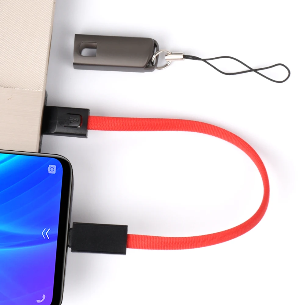 Брелок Micro USB кабель для быстрой зарядки для samsung J5/J7/A3/A5/A7 S7 S6 S5 зарядное устройство Usb шнурок для брелока короткий кабель Microusb