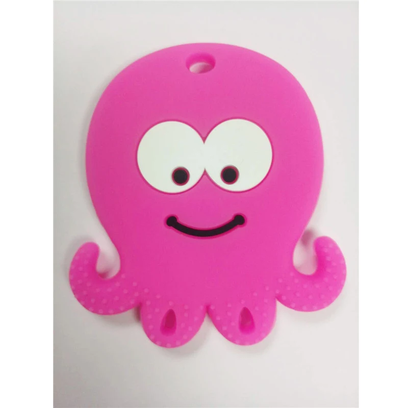 New 1Pcs Octopus Silicone Teether BPA Free Silicone Pendant For DIY Pacifier Clip Soother Chain Baby Teething Toys Baby Gift - Цвет: 5