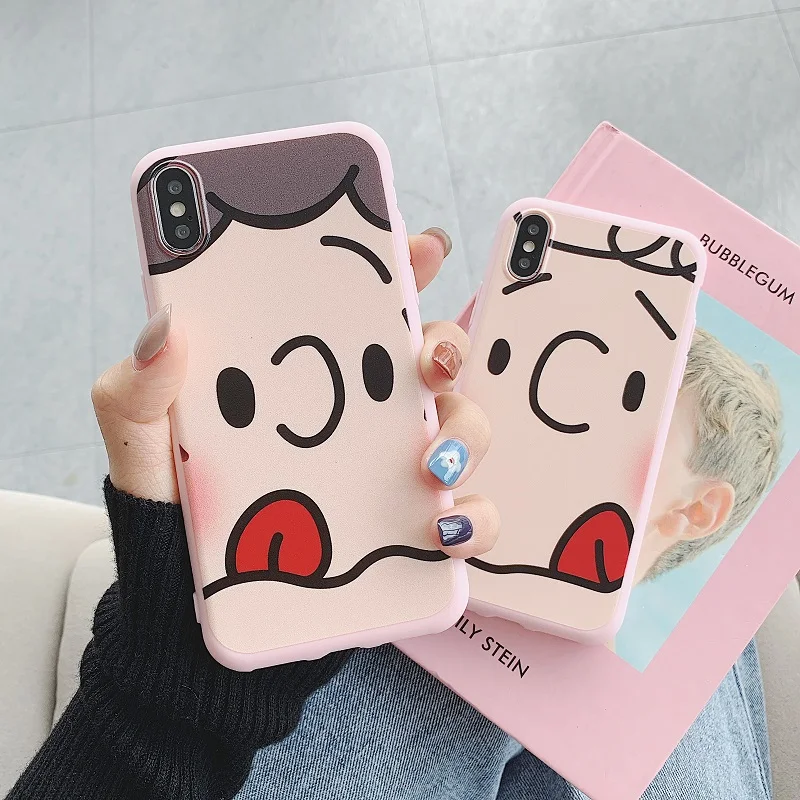 

Funny For Snoopy Phone Case For iPhone 7 8 Plus TPU Silicone Back Cover for iPhone X XR XS Max 6 6S Plus Soft Cases