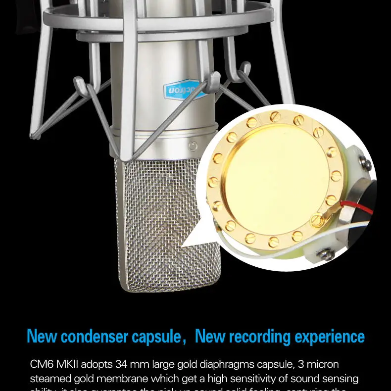 Новое обновление Alctron CM6 MKII конденсаторный микрофон конденсатор кардиоидный большой мембранный конденсатор записывающий микрофон