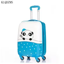 KLQDZMS 18 дюймов мультфильм носить на колёсиках Спиннер чемодан колеса Студенческая симпатичная дорожная сумка для детей