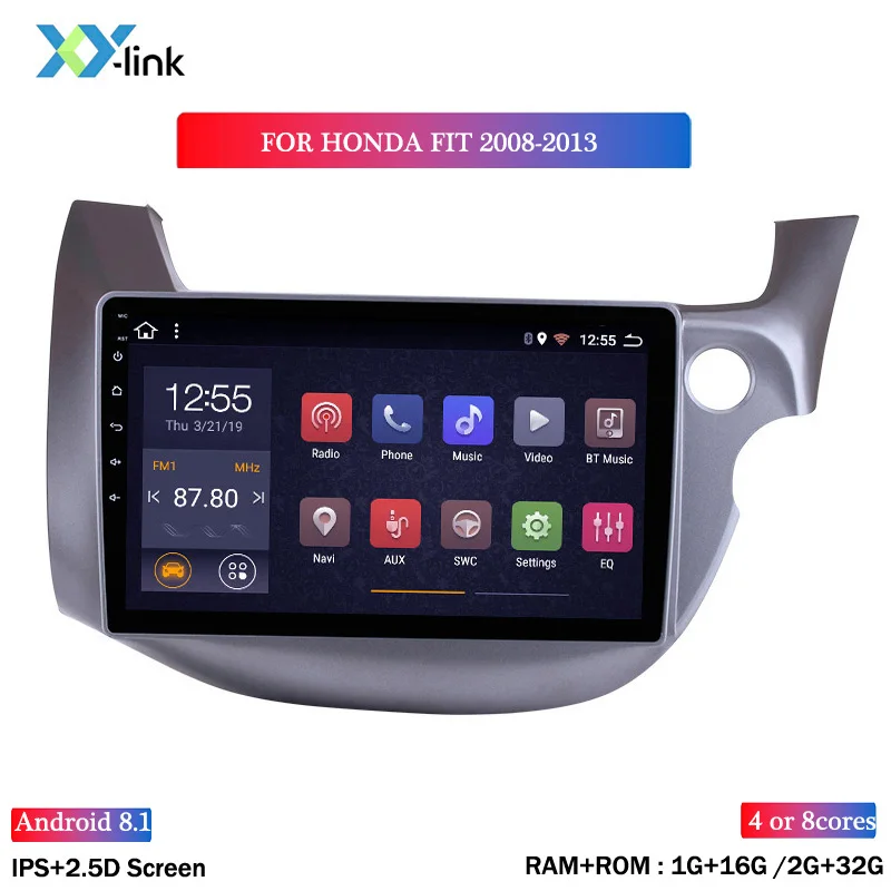 Android 8,1 автомобильный dvd gps мультимедийный плеер 10 дюймов для Honda FIT 2008-2013 RHD автомобильный dvd Навигатор Радио Видео Аудио плеер