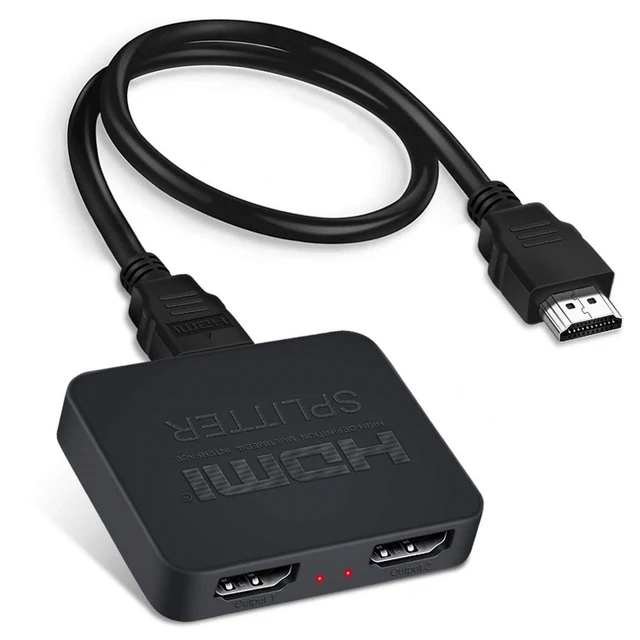 1x2 Switch Splitter HDMI-compatible 4k 60hz 1 in 2 Out for Dual Monitors Full HD 1080P 3D Come with High Speed HDMI Cable HDMI Splitter