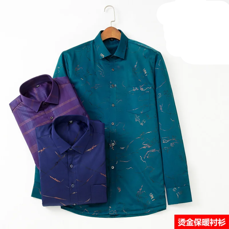 Мужская повседневная кашемировая дышащая удобная рубашка Camisa с отложным воротником и длинным рукавом, теплая зимняя одежда