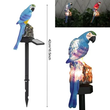 

Solar Parrot Inserting Ground Landscape Light Resin Crafts Garden Light Outdoor patio decorative light solar parrot shape F#22