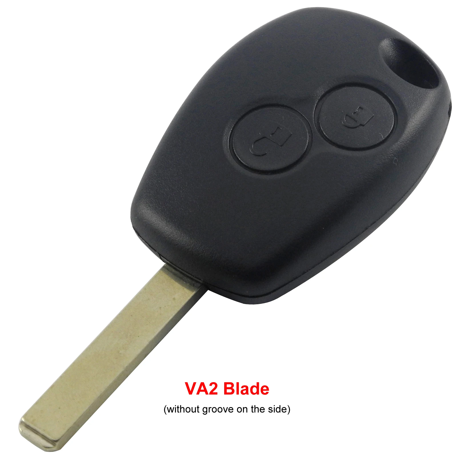 10 шт. 2 кнопки ключ для Renault Megane Modus Clio Logan Sandero Duster Nissan VAC102 Ne72 VA2 дистанционный автомобильный брелок корпус - Цвет: with VA2 Blade