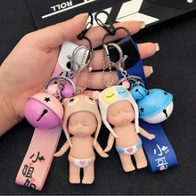 INS, милая кукла-брелок для ключей в Корейском стиле, подвеска в виде маленькой рыбки, брелок со стразами