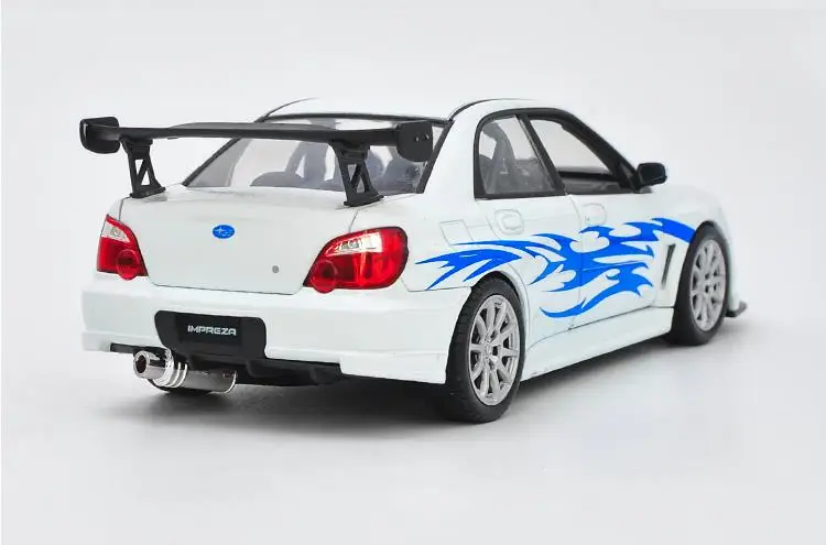 Высокая имитация 1:24 сплав Subaru Impreza WRX STI Золотая модель автомобиля, спортивный автомобиль гоночная игрушка