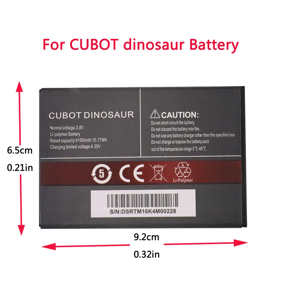 100% Новый оригинальный аккумулятор CUBOT Dinosaur 4150 мАч запасная резервная батарея для