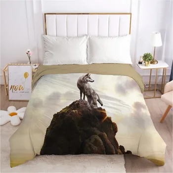 

3D Custom Design Wolf Duvet Covers Comforter Case Quilt Cover Bed Linen Bedding Bag Sets King Queen Full Twin Size Bedding Sets