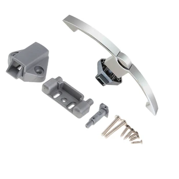 

RV Door Cabinet Handle, Cabinet Lock Door Handle 160 Hole Distance Arc Button Pull Type Lock