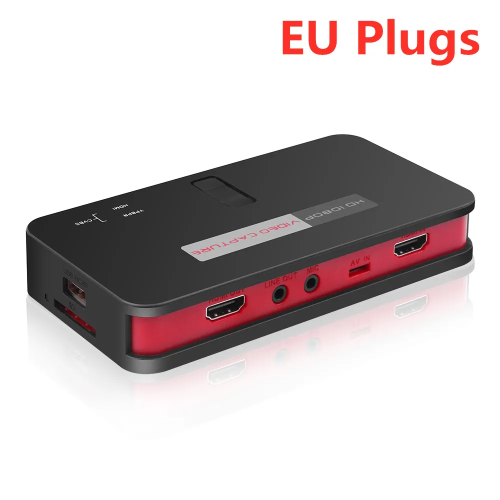 Ezcap 1080P 60fps Full HD видео рекордер 287 HDMI К USB видео захвата карты устройства для Windows Mac Linux Поддержка прямой потоковой передачи - Цвет: EU Plugs