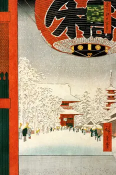 

JAPANESE LANDSCAPE ART HIROSHIGE ASAKUSA KINRYUZAN SILK POSTER Decorative painting 24x36inch