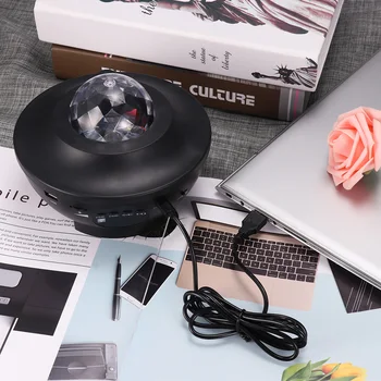 

Colorful Projector Starry Sky Night Blueteeth USB Voice Control Music Player Children'S Night Light Romantic Projection Lamp