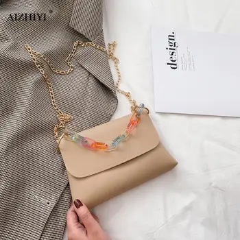 

Women Solid Messenger Bag Travel Daily Acrylic Chain Classic Texture Creative Chic Leisure Shoulder Crossbody Handbags